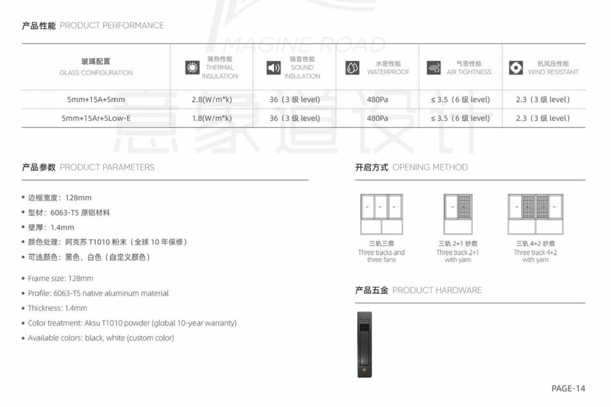 Six Track Suspended Sliding Window​\glass window\aluminium window sliding